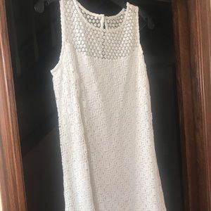 White House Black Market white tea dress!